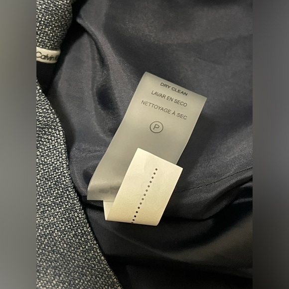 CALVIN KLEIN BLAZER NOTCH COLLAR TWO-BUTTON DOWN WOMEN BLUE COLOR POCKETS SIZE 6 - Picture 7 of 9
